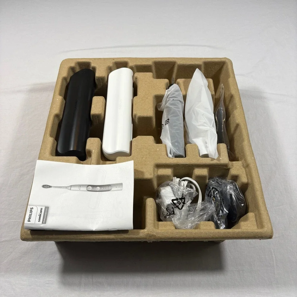 Philips Sonicare ProfessionalClean HX7513 Sonic Toothbrush 2 Handles White Black